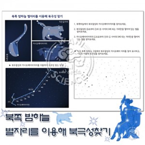 북쪽 밤하늘 별자리를 이용해 북극성찾기 (10명1세트)