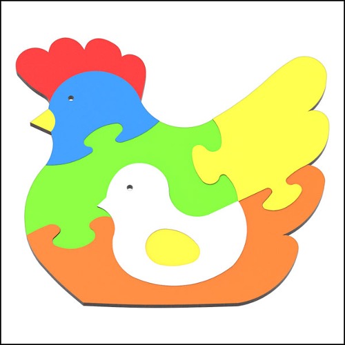 DIY 창작용 3D 퍼즐 닭 6pcs